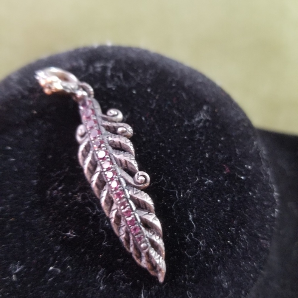 Barbara Bixby Feather Pendant Necklace